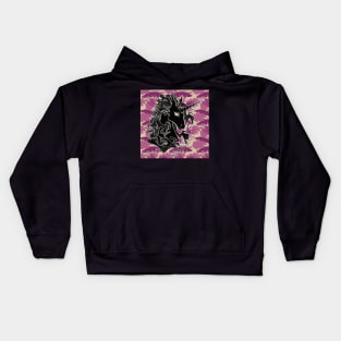 Black unicorn Kids Hoodie